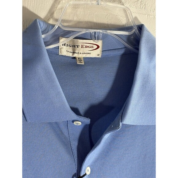 Right Edge, Fairway & Greene NWT Sky Blue Golf Men’s X L Polo 100% Cotton Shirt - Picture 10 of 11